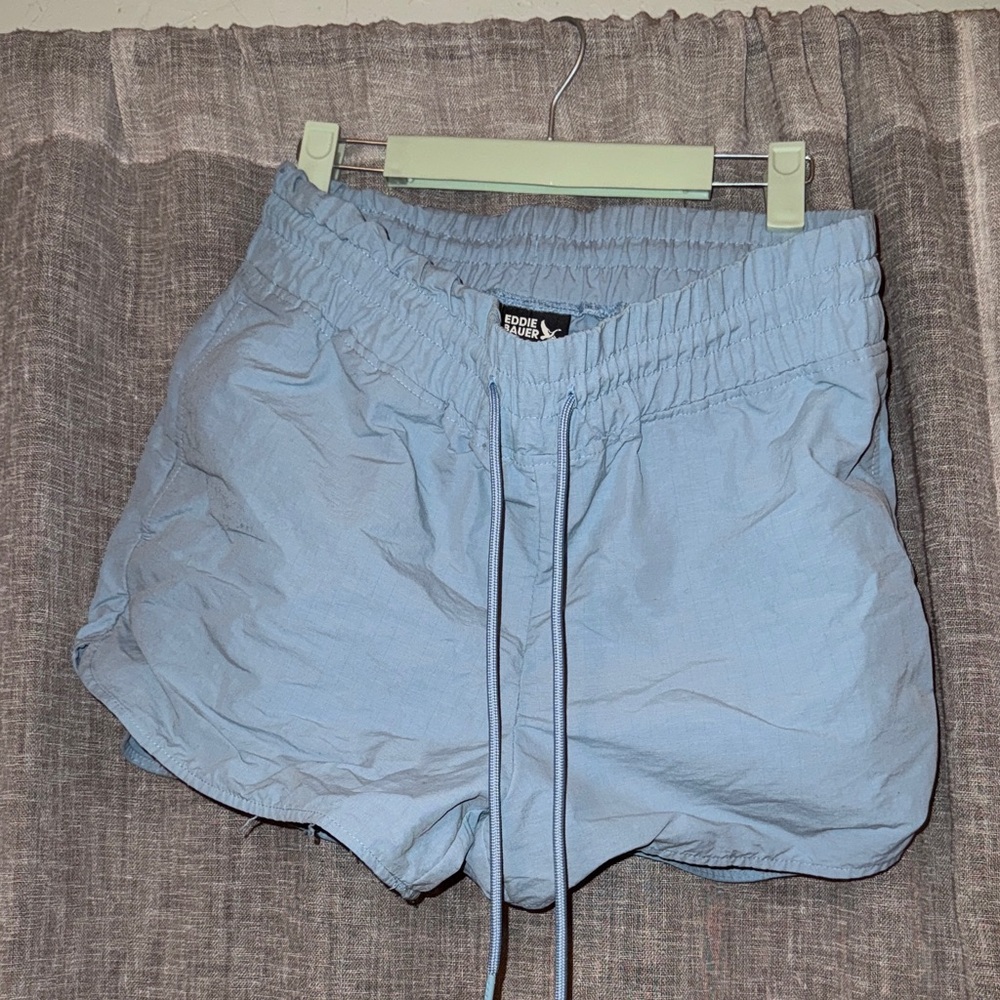 Eddie Bauer Womens Light Blue Ripstop Hiking Shorts